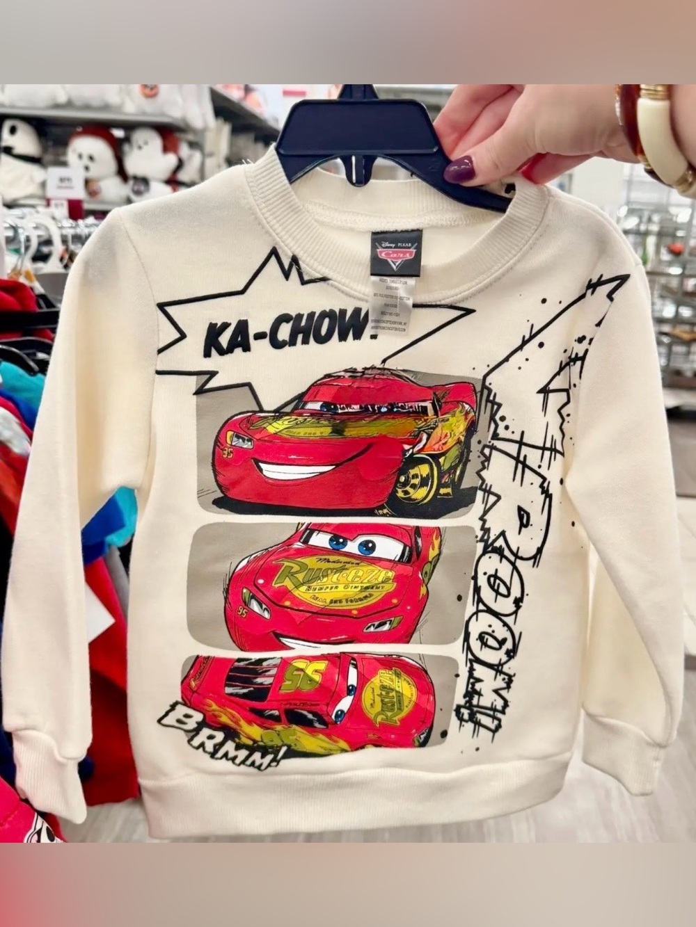 Disney Pixar Cars Lightning McQueen Crewneck Sweatshirt Toddler Boys NWT